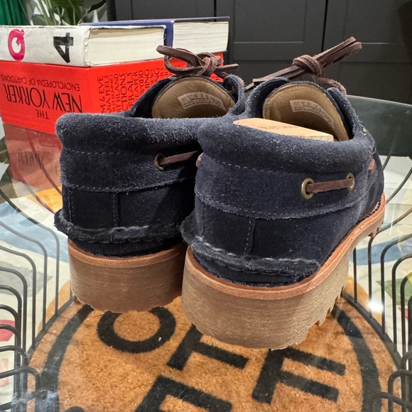 Timberland 3 eye lug sole Men's Dark Blue Suede Boat Shoes - Picture 3 of 6